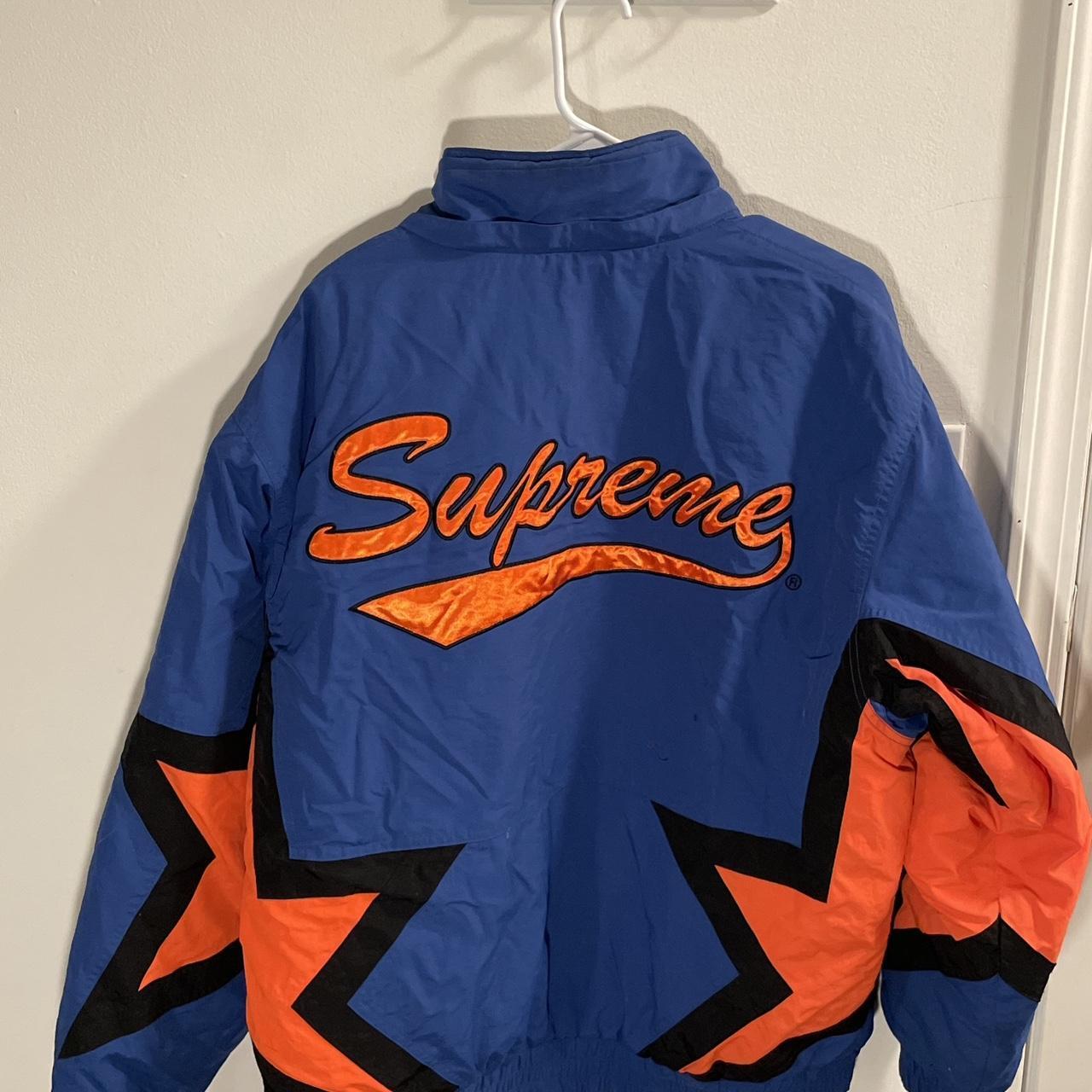 Supreme Stars Puffy Jacket Royal Blue | Blue Supreme Jacket | ihrm ...