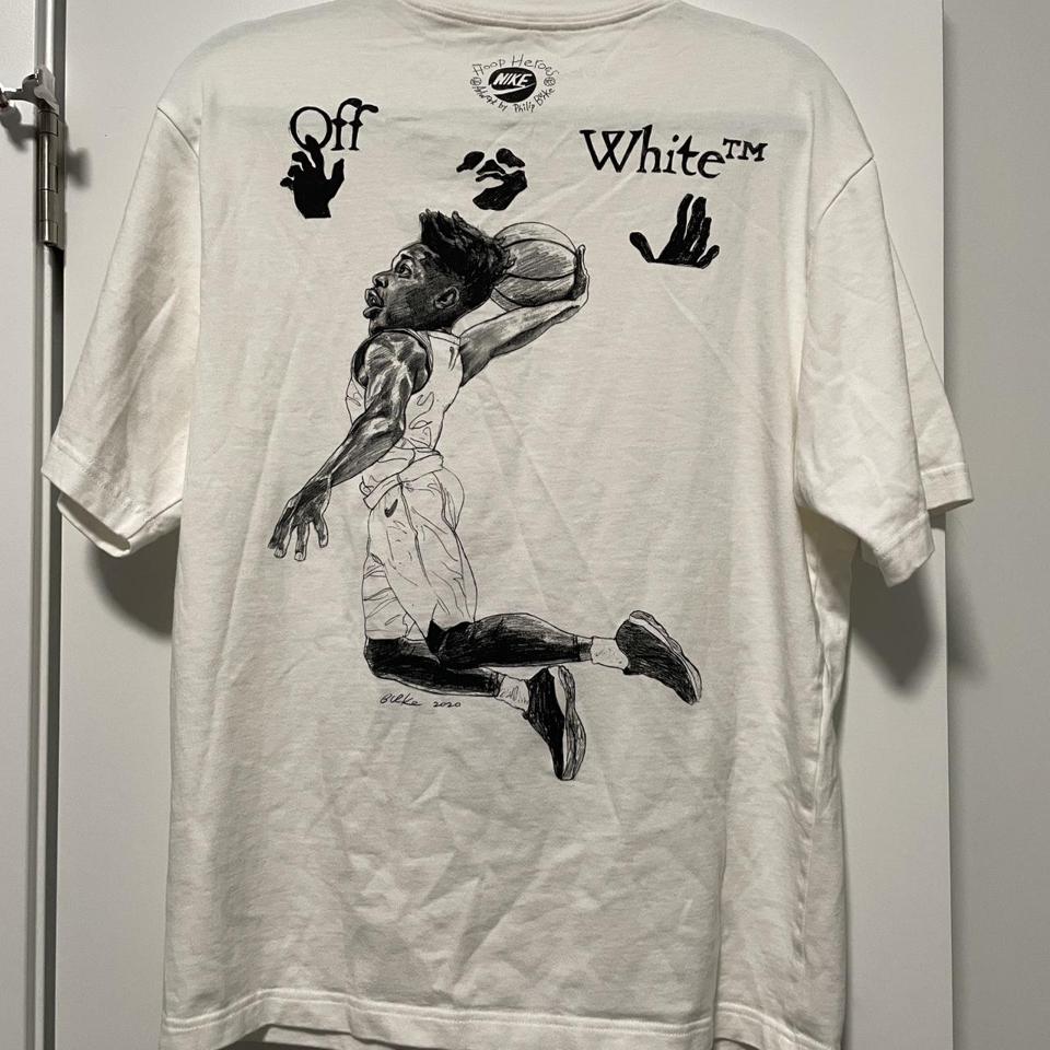 Off fashion white jordan tee shirt