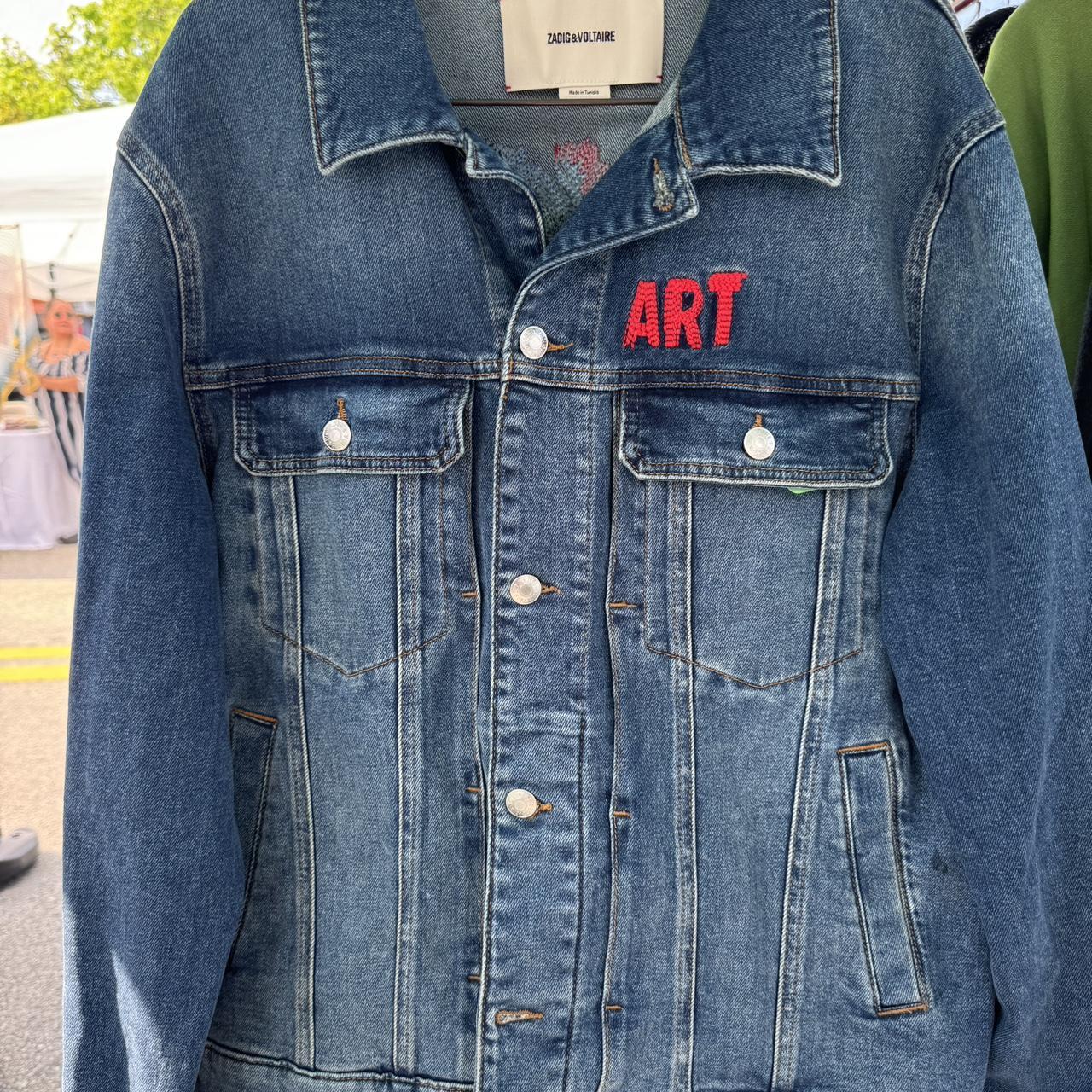 ZADIG & VOLTAIRE デニムジャケット 刺繍入り ZADIG & VOLTAIRE デニムジャケット 刺繍入り