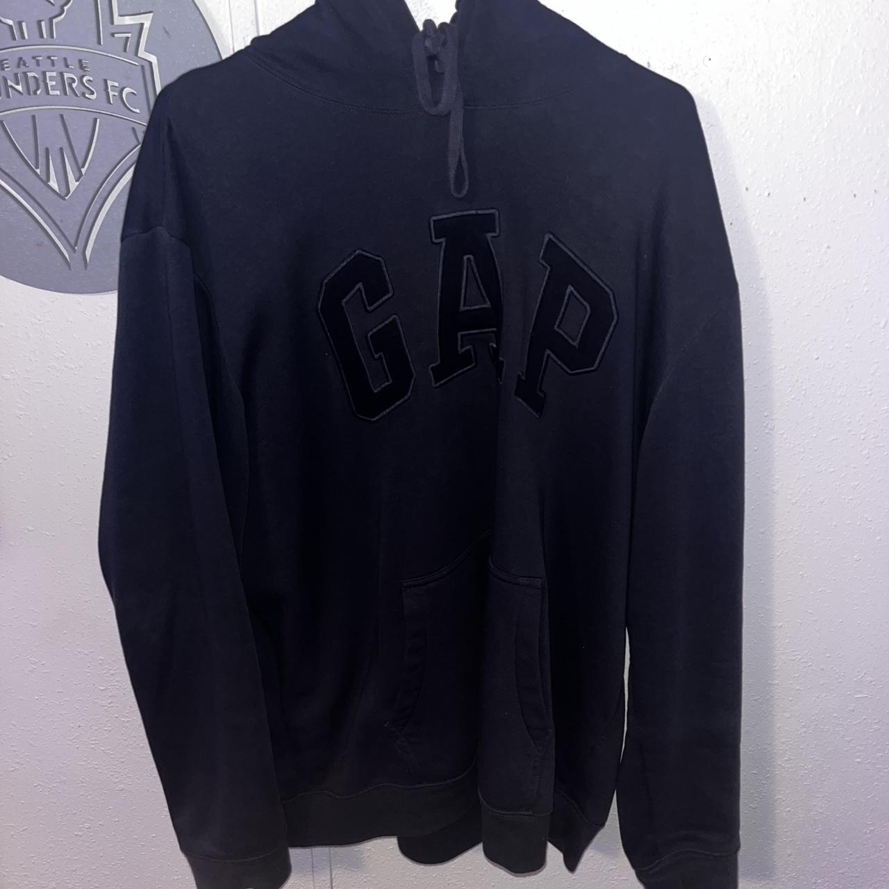 Gap Factory Men's Black Hoodie | Depop