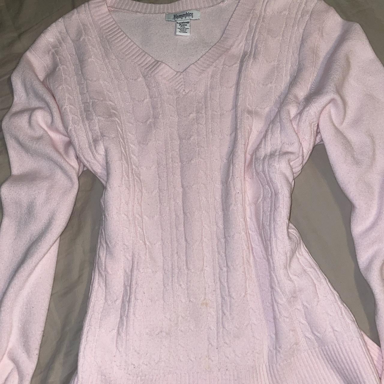 Vintage Pink Barbie sweater Tag says 100% acrylic... - Depop