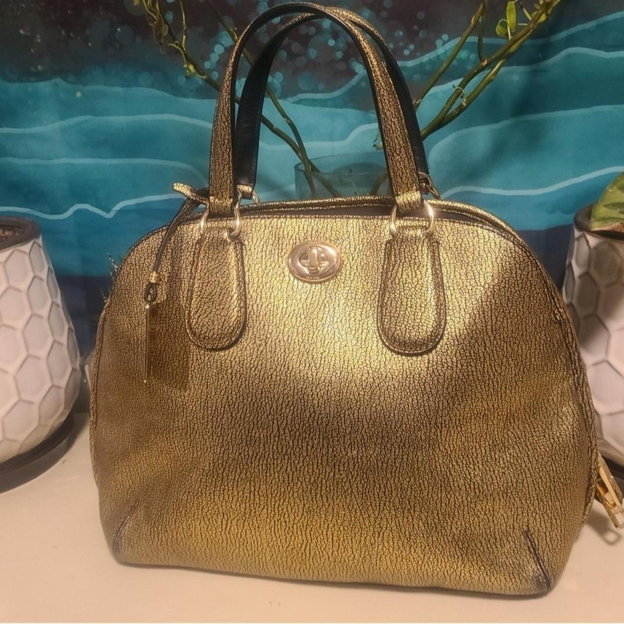 Coach metallic online satchel