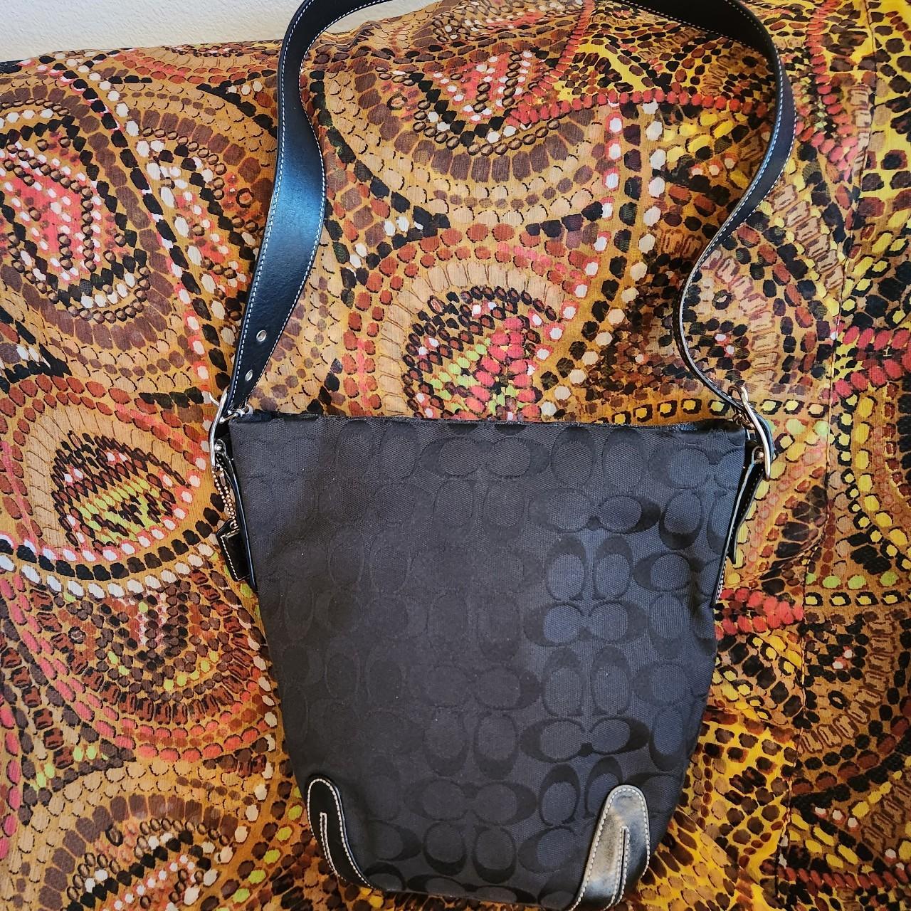 Coach black jacquard online shoulder bag