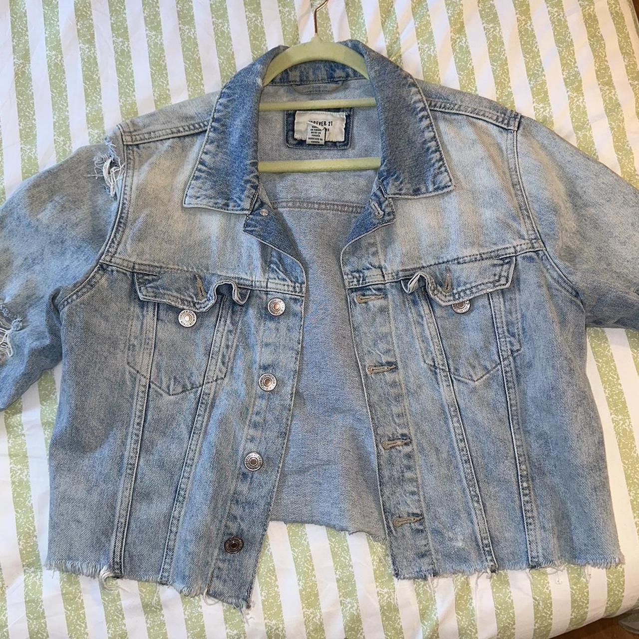 Denim jean jacket ; too big for me now , NO REFUND - Depop