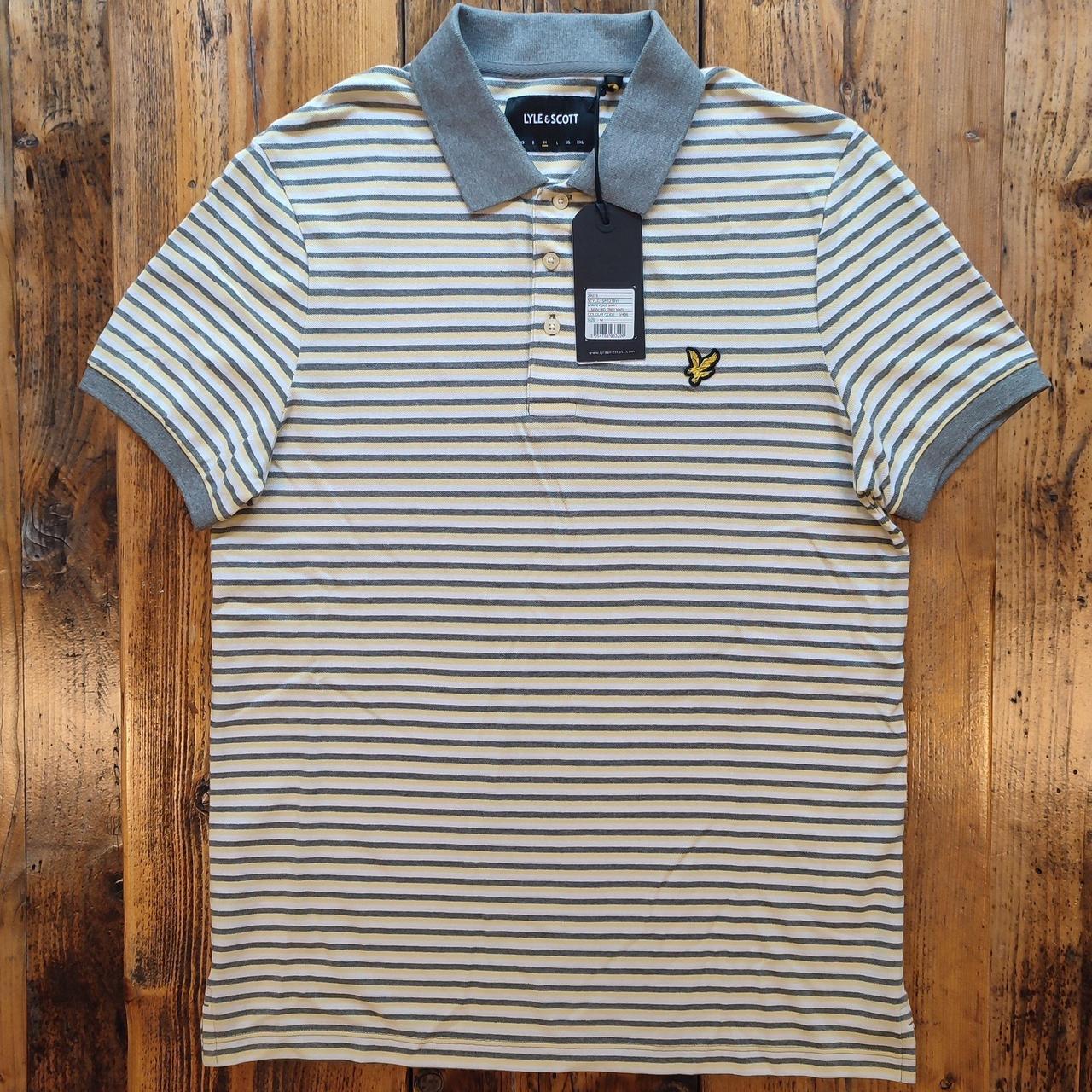 lyle and scott striped polo