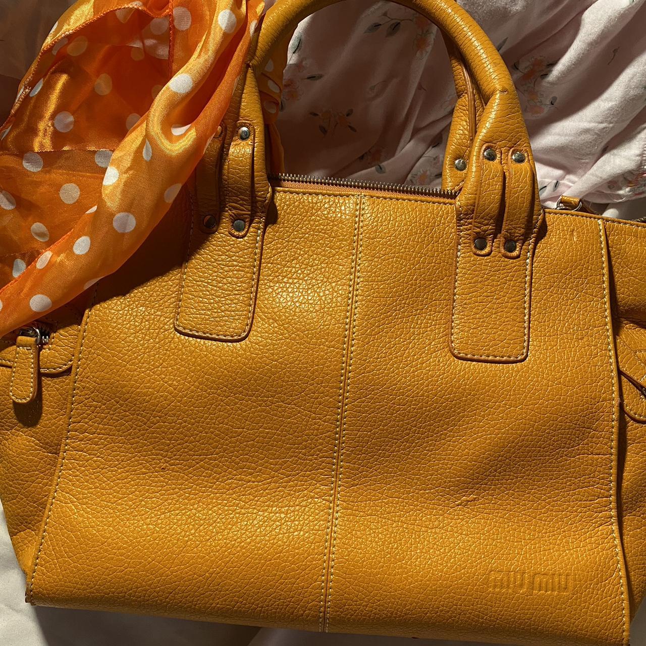 Miu Miu Women's Orange Bag Depop