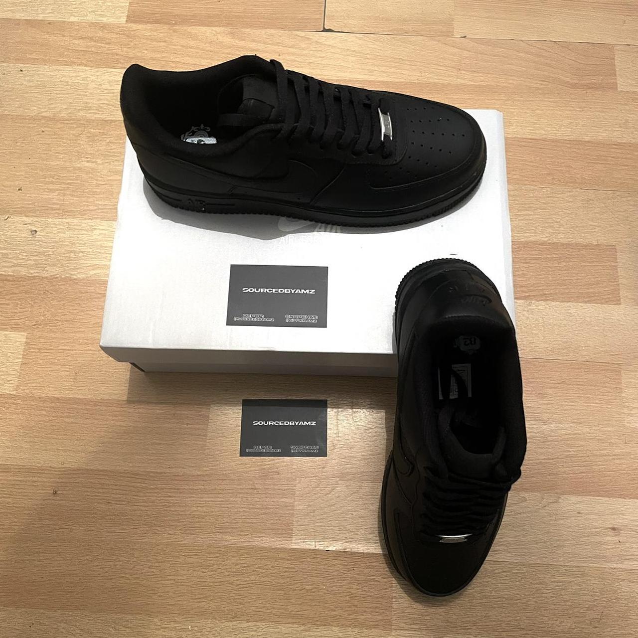 BLACK AIR FORCE 1s Size: UK8📏 Comes with box &... - Depop
