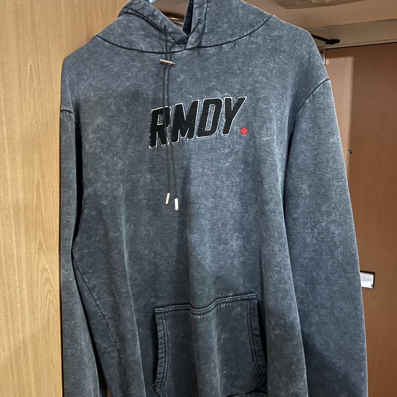 Rmdy grey acid wash hoodie