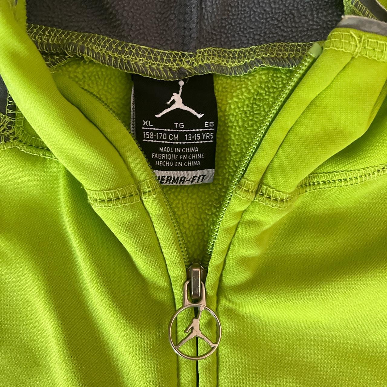 Jordan Men's Green and Grey Jacket Depop