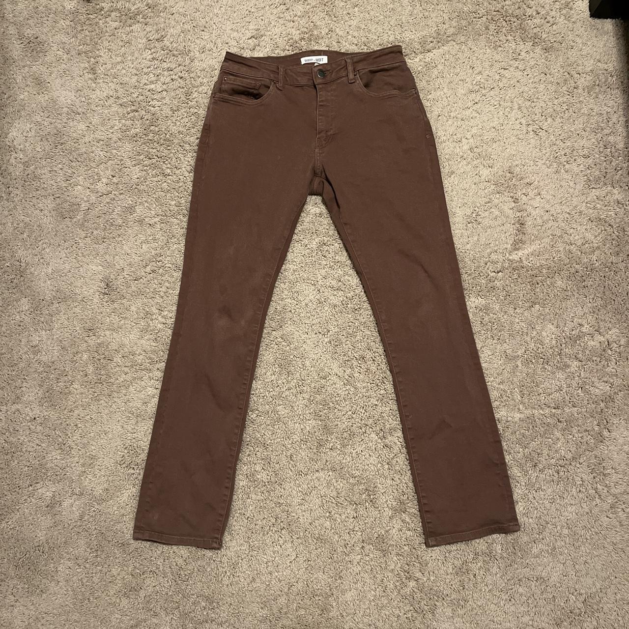 Brown Warp & Weft Jeans 31x32 Like New Slim fit - Depop