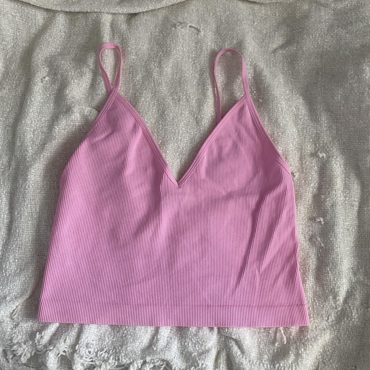 barbie pink tank top size small-medium - Depop