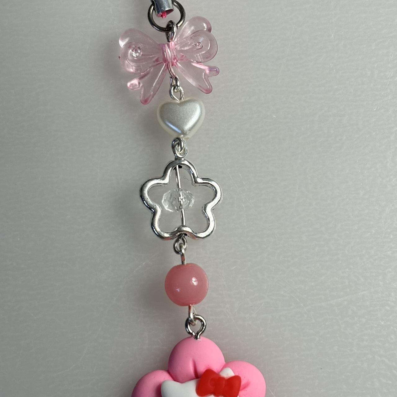 Handmade pink flower Hello Kitty phone... - Depop