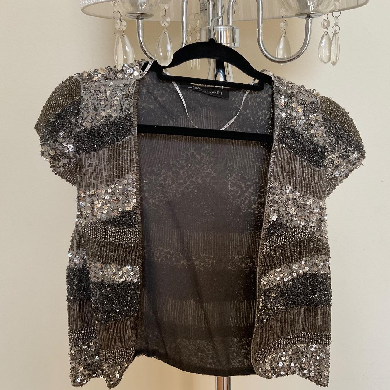 Silver 2024 sequin bolero