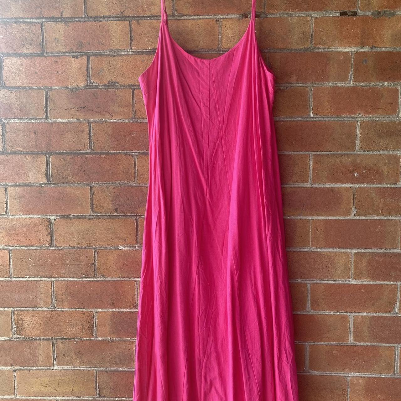 Pink Sussan Dress Linen Blend Size 10. Hardly worn!... - Depop