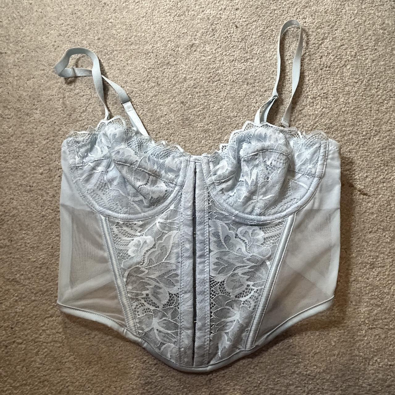 Light blue corset top. Only worn once, fantastic... - Depop