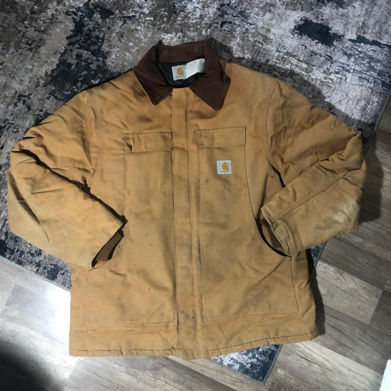 Vintage grandpas Carhartt Duck Canvas Jacket XL... - Depop