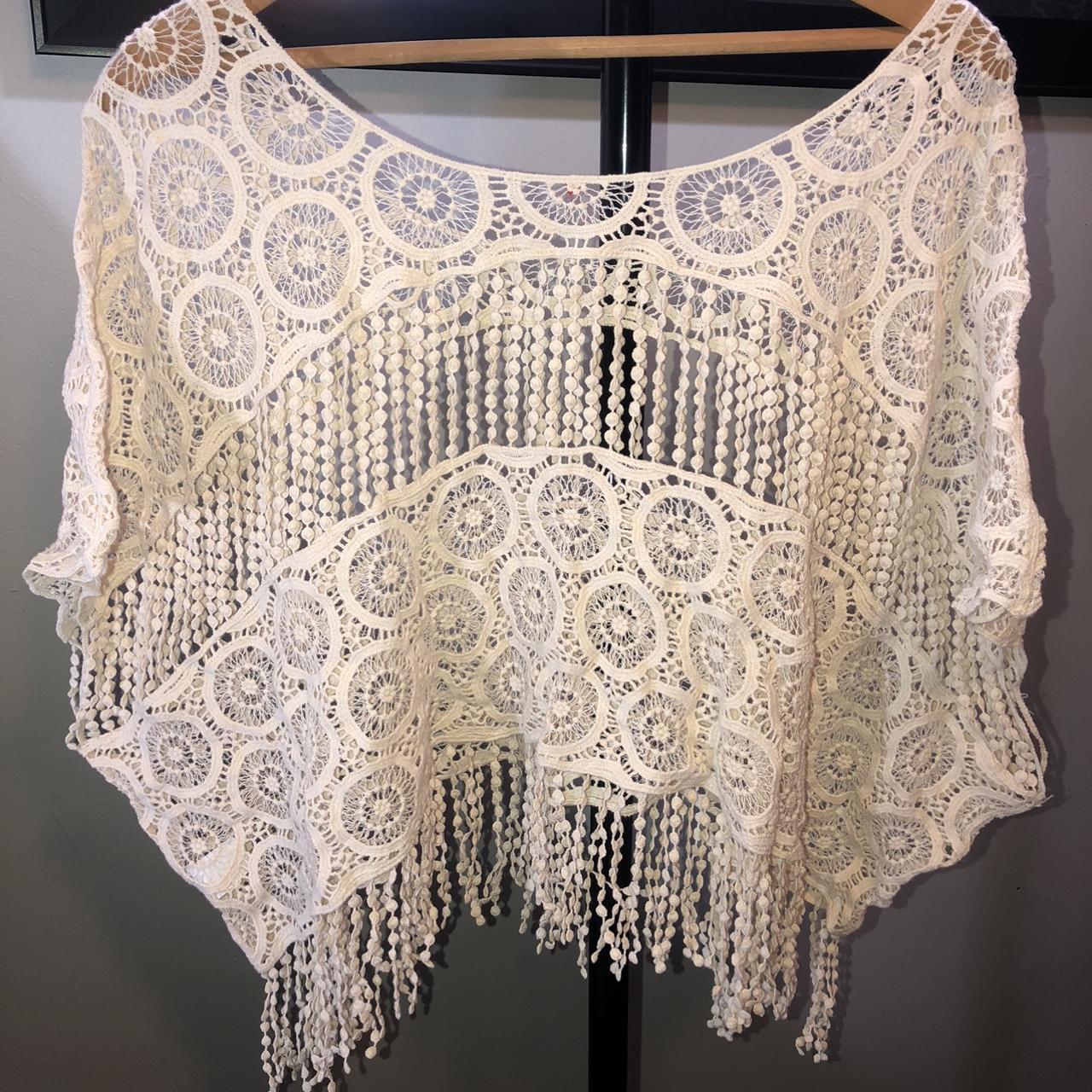 S Style Boho Hippie Crop Top Crochet Eyelet Depop