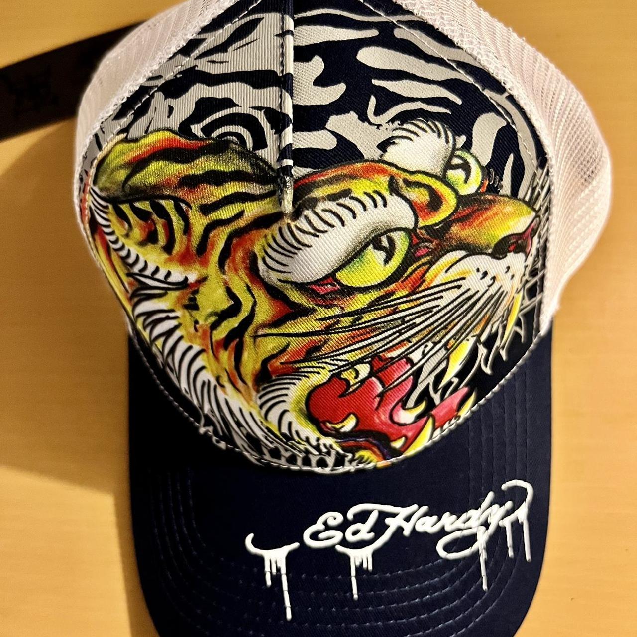 Ed Hardy Men's White and Blue Hat (2)