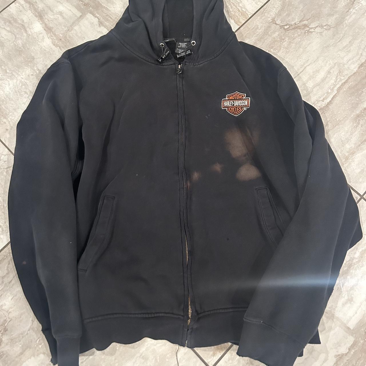 Harley Davidson Zip Up fire zip up imo, does have... - Depop