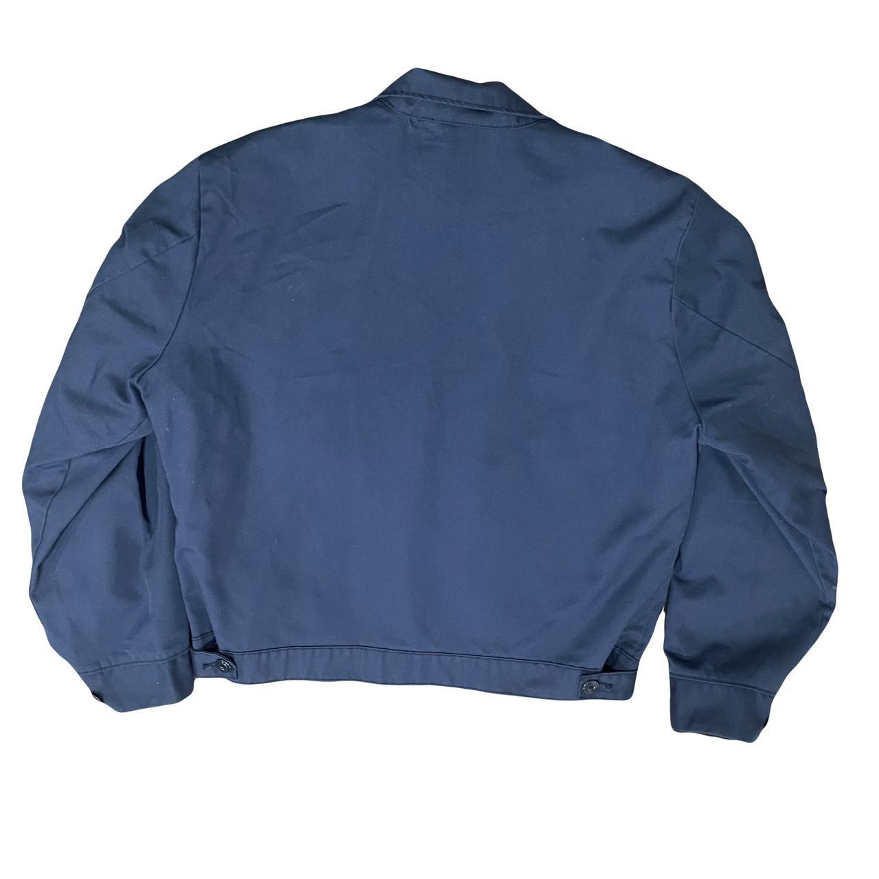 Navy blue Pepsi zip up workwear bomber jacket with... - Depop