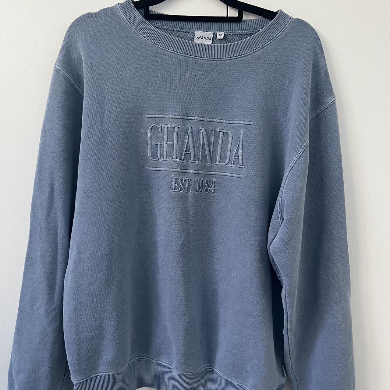 GHANDA sweatshirt Blue wash jumper Embroidered