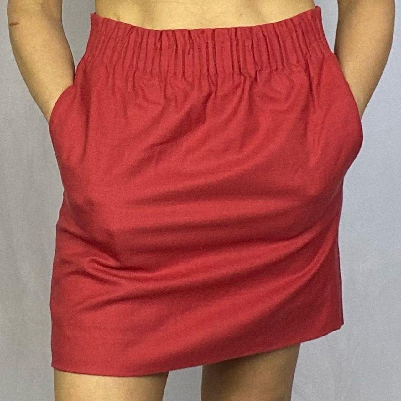 J crew 2024 red mini skirt