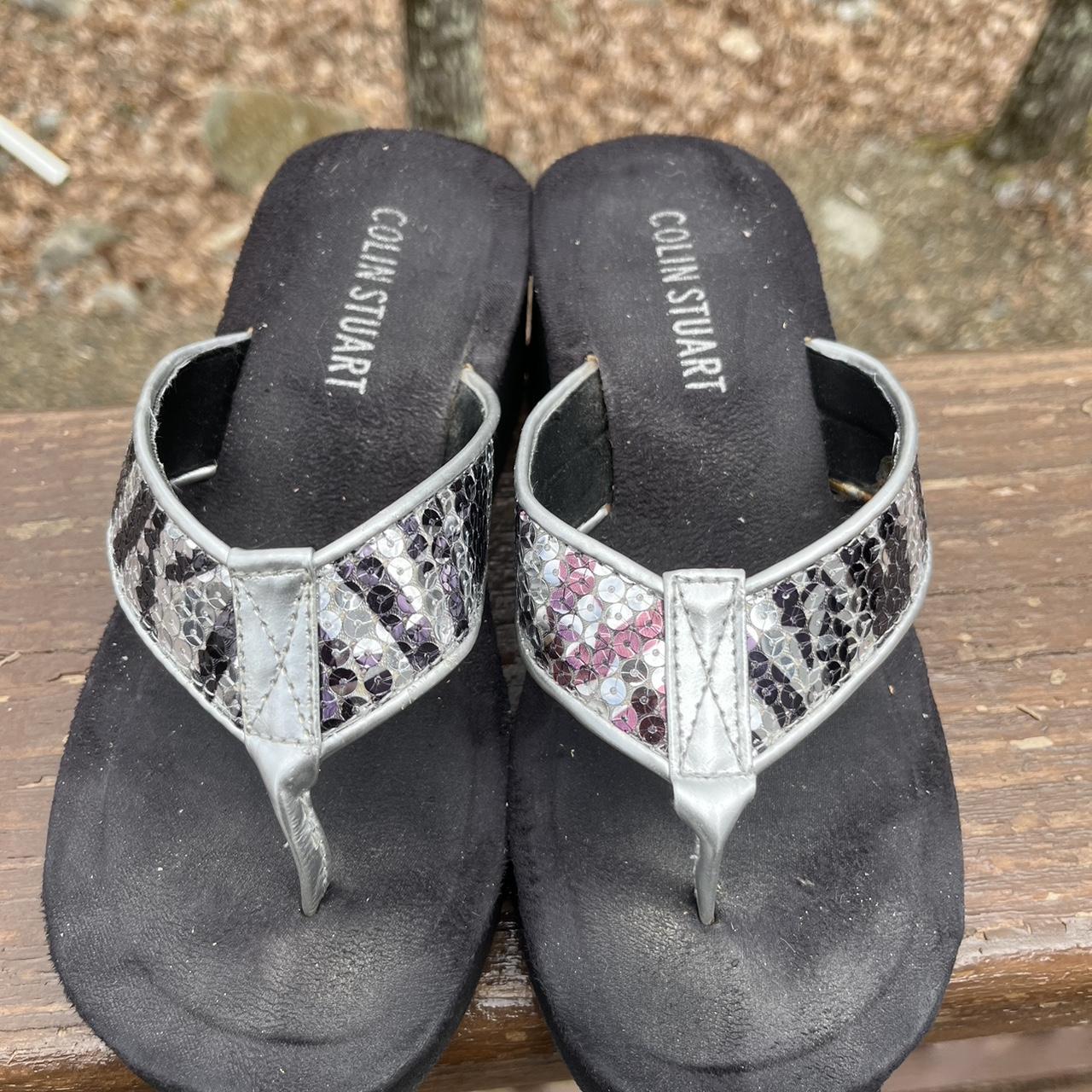 Colin Stuart platform heel flip flops Size Us 7 Worn
