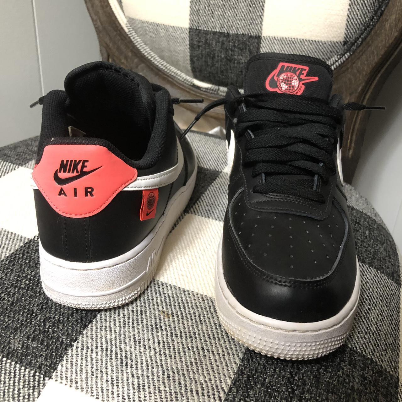 Nike AF1 worldwide black flash crimson size 8 - Depop