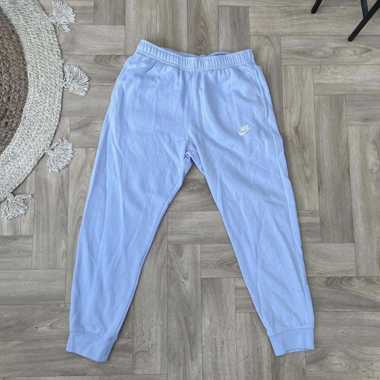light blue nike club joggers sweatpants tracksuit... Depop