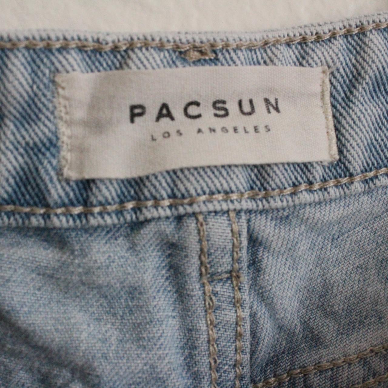 PACSUN light washed high waist demin mom shorts - Depop