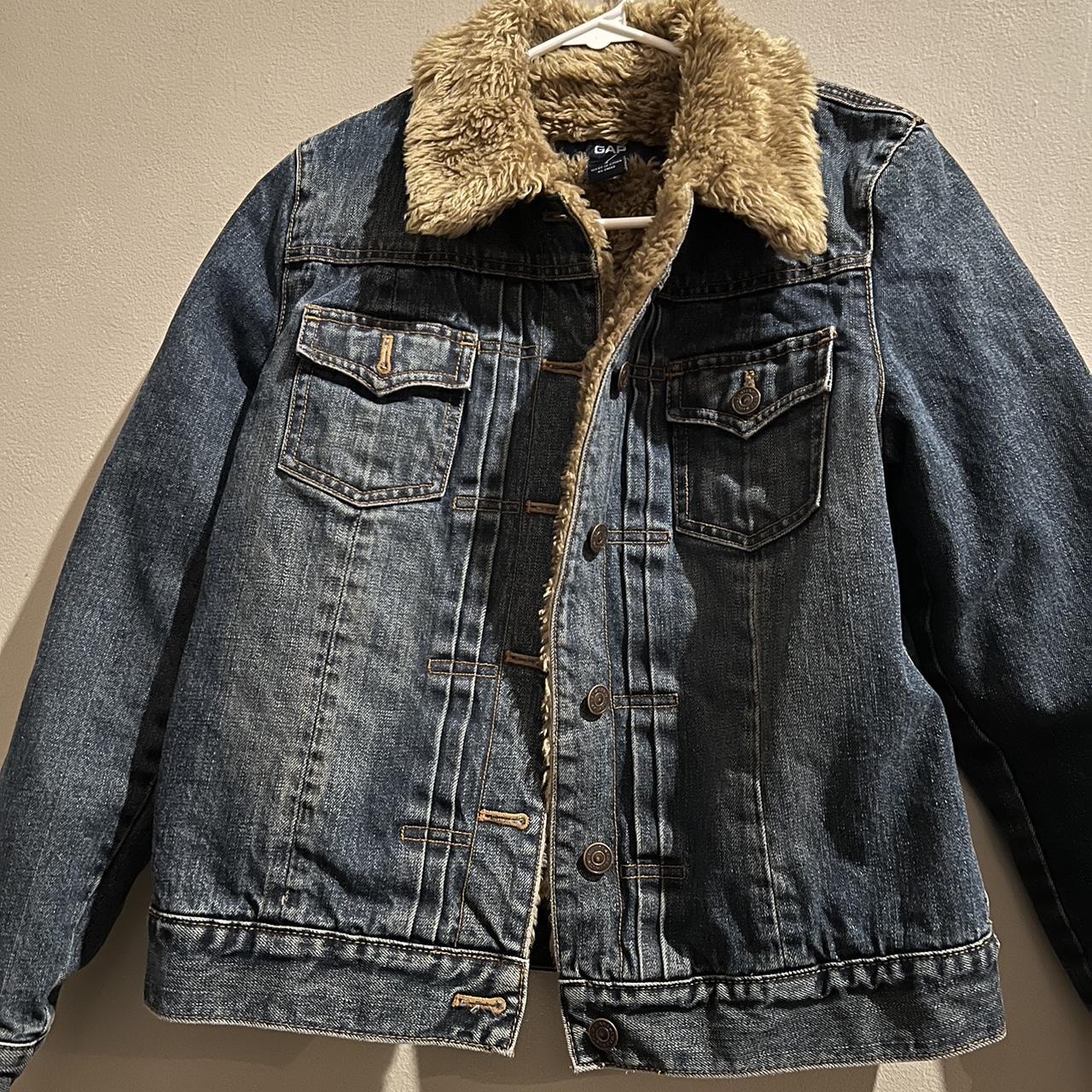 Sherpa-Lined Non-Stretch Jean Jacket for Girls | Old Navy