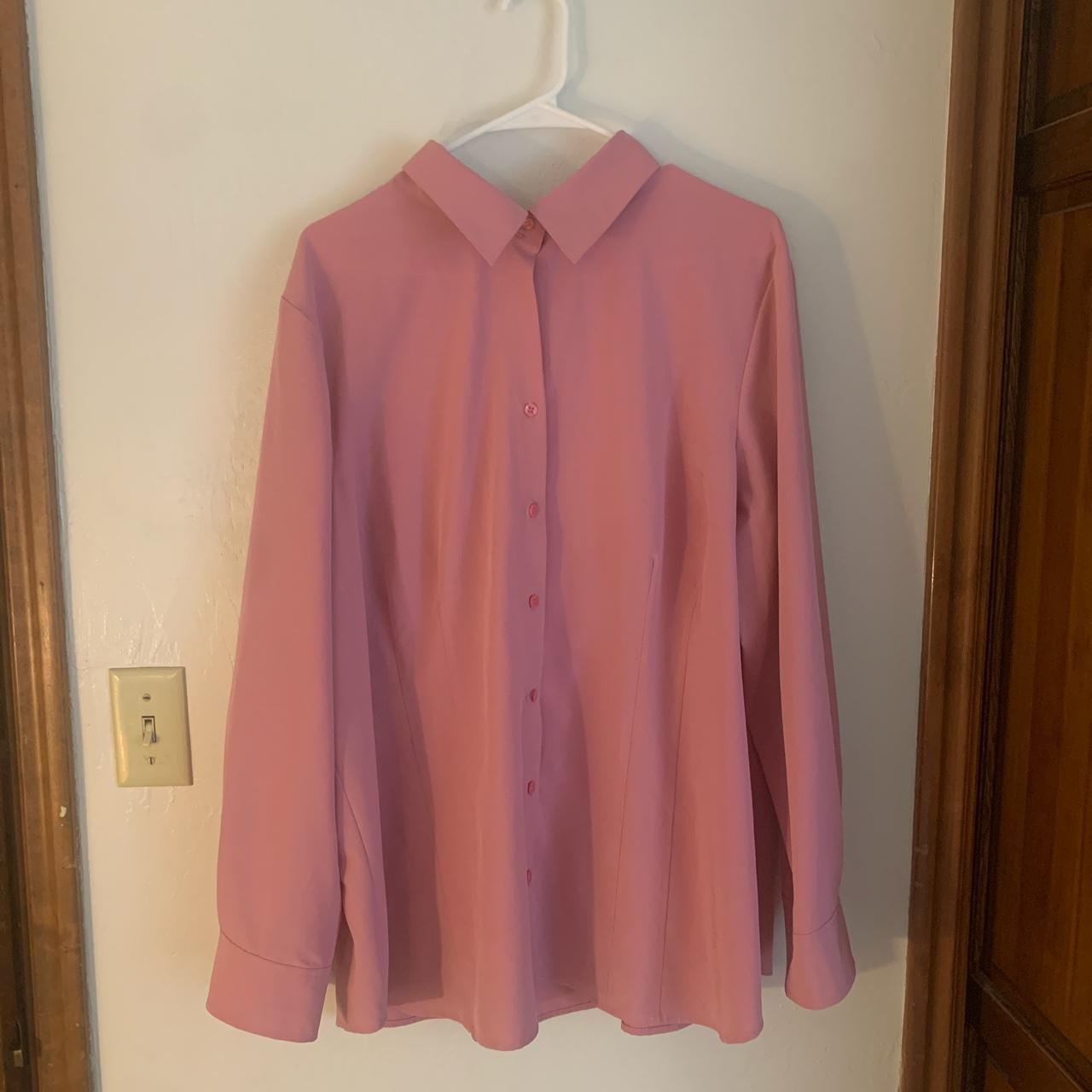 Lane Bryant Women S Pink Blouse Depop