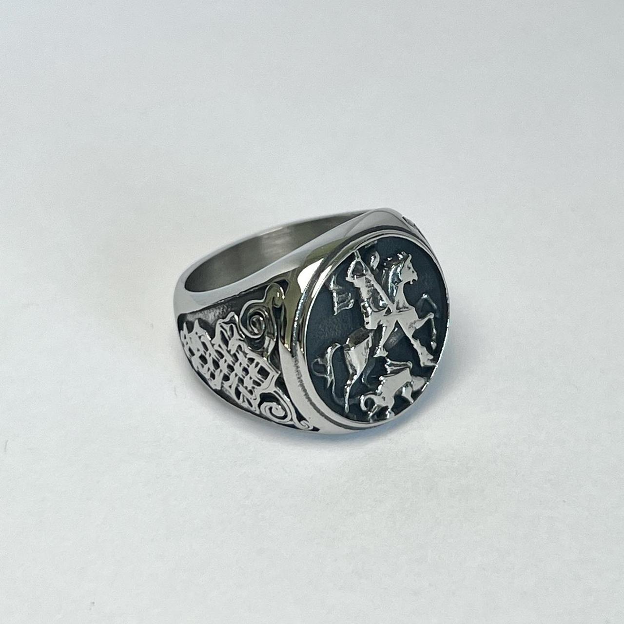 Silver Retro Knight Stainless Steel Ring - FREE... - Depop