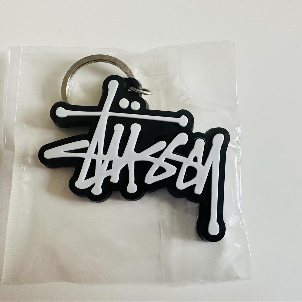 Stussy Black Logo Ring Key Chain Keychain Depop
