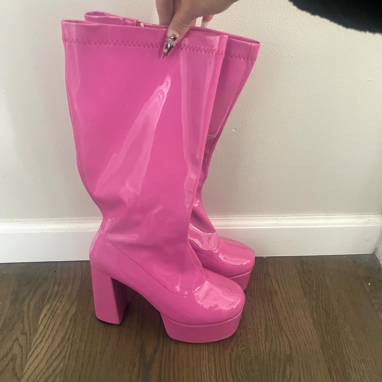 Pink gogo boots online