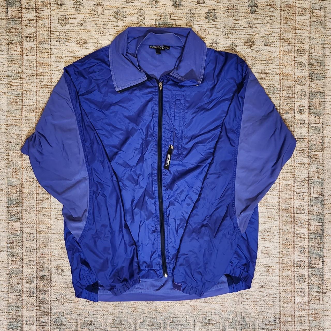 Patagonia Men's Purple and Blue Jacket | Depop