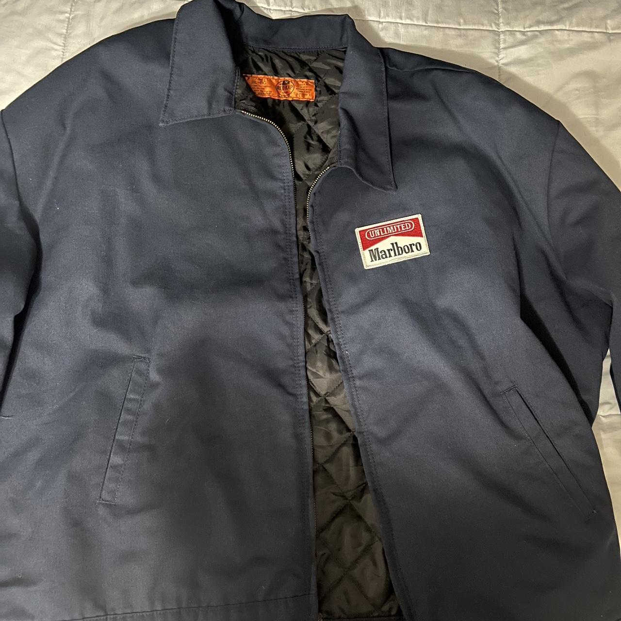 Marlboro Men's Blue And White Jacket 