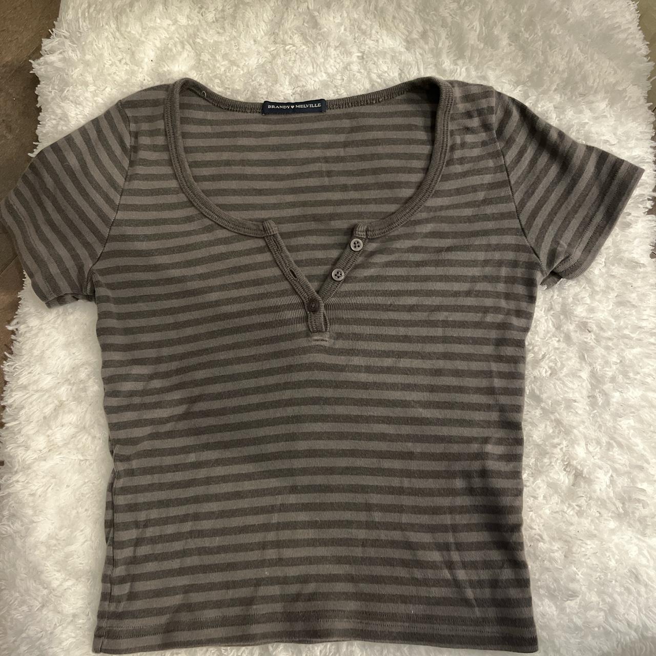 Brandy Melville Women's Grey Shirt | Depop