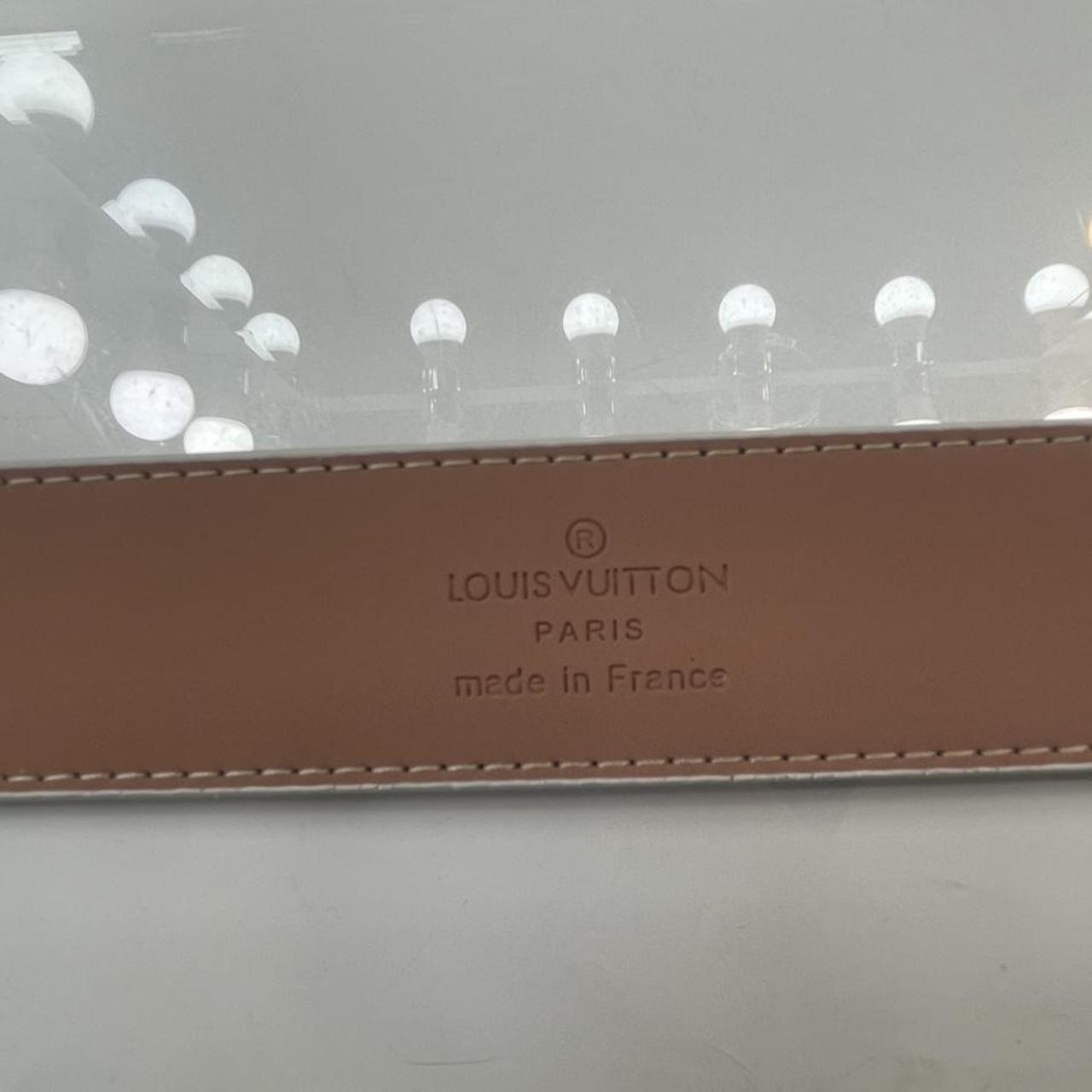 Louis Vuitton belt white Size 32-34 40in - Depop