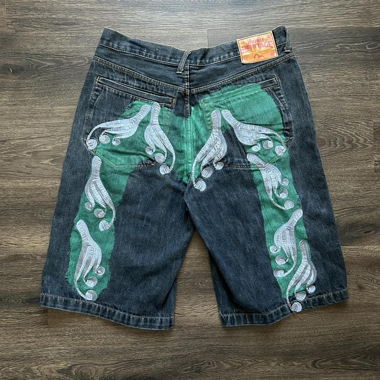 evisu heritage jorts Size 38” baggy fit excellent... - Depop
