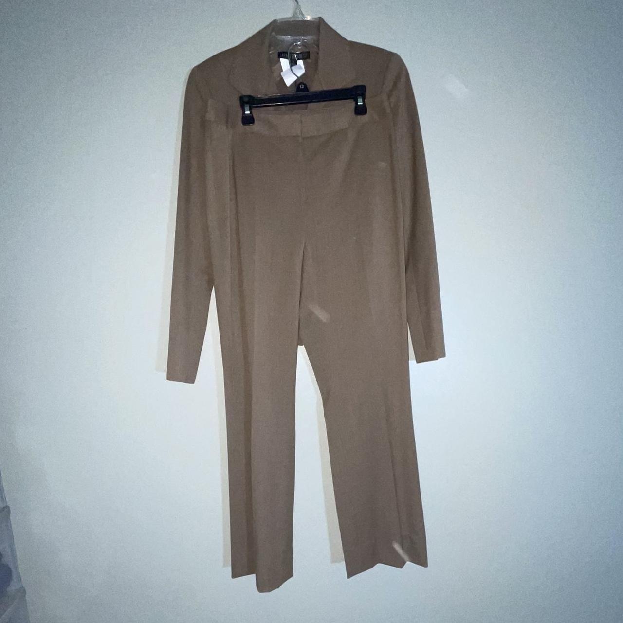 Super comfy and cute tan pantsuit made by Lafayette - Depop