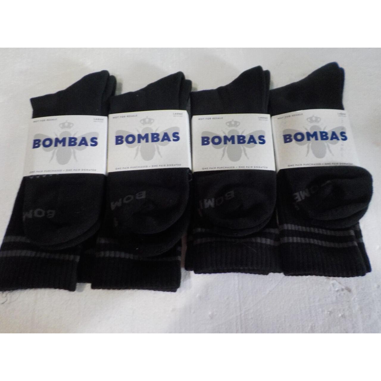 Bombas Men's Black and Grey Socks (2)