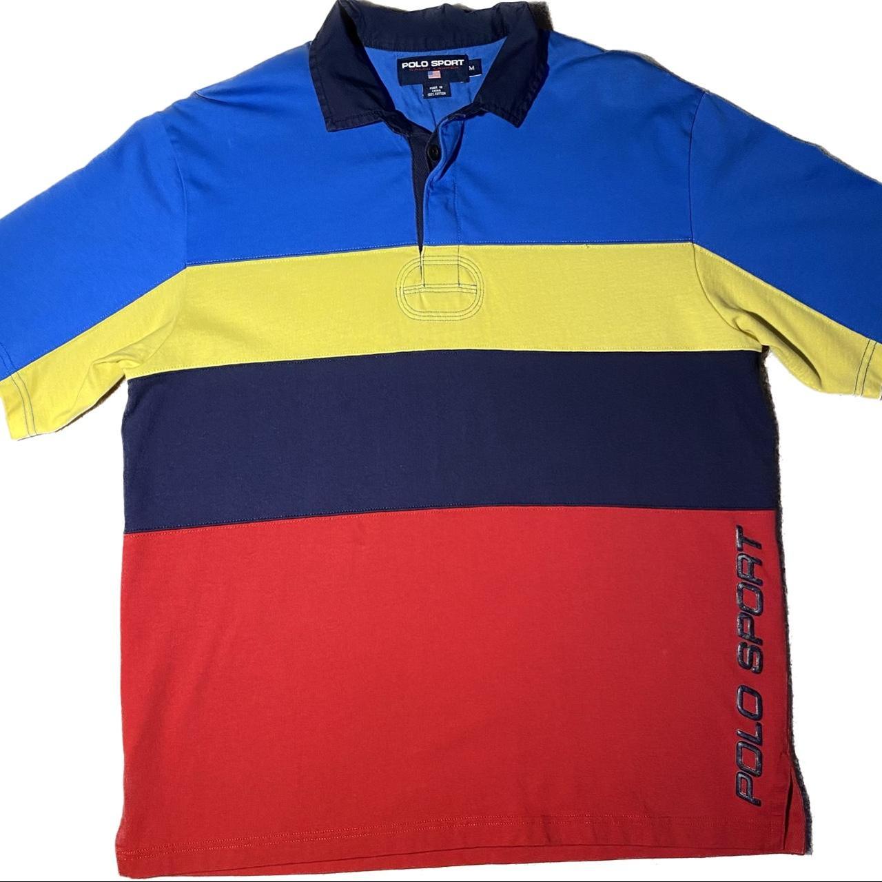 Polo Ralph Lauren Men's Polo Shirt Sport Rugby Shirt in Red Multi