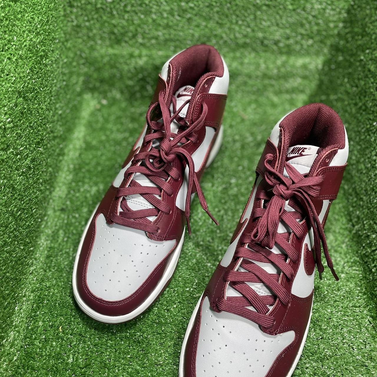 mens nike burgundy trainers