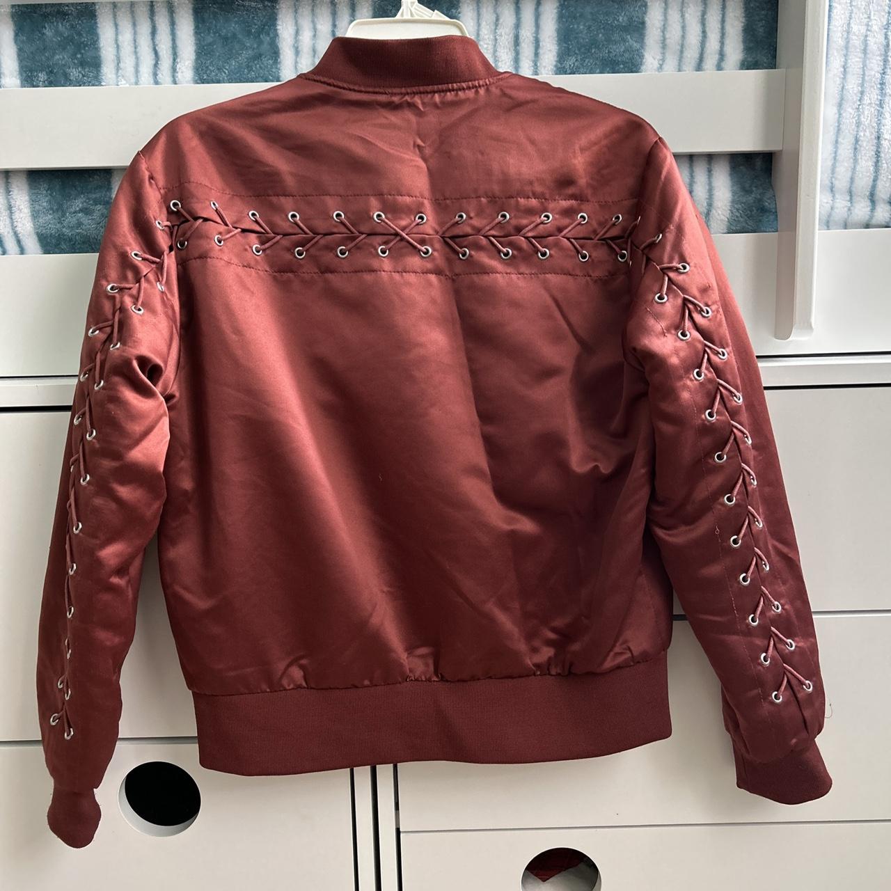 Forever 21 burgundy bomber jacket best sale