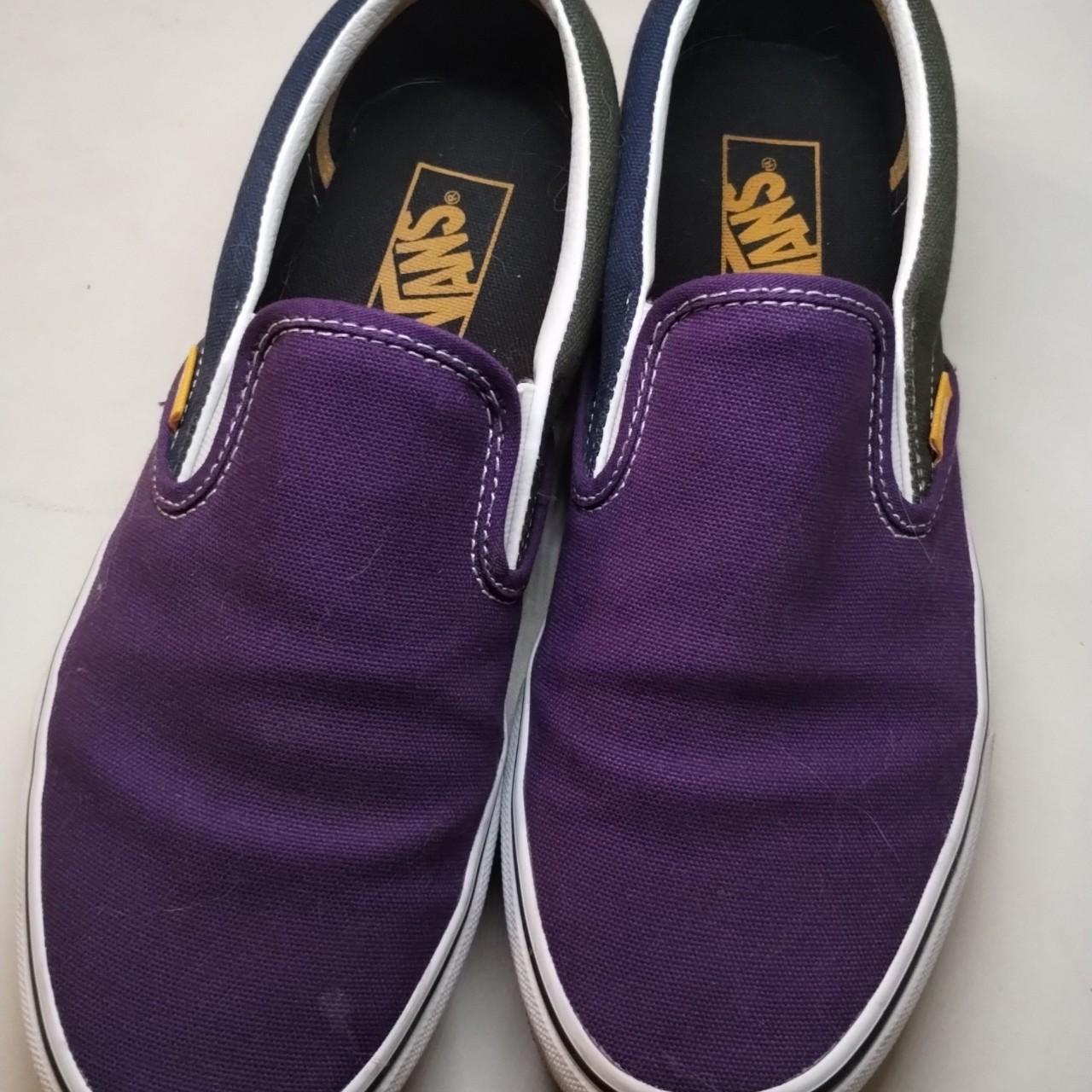 Purple and orange VANS in like new condition. Clean