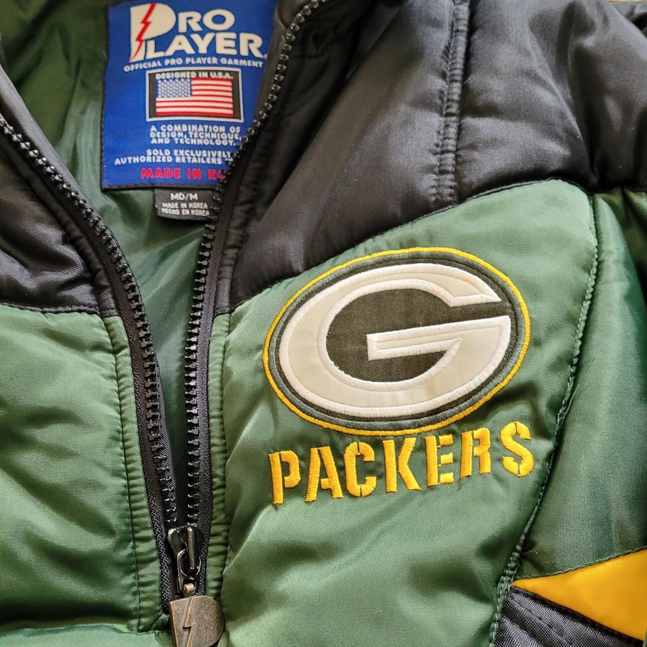 Vintage Green Bay Packers winter jacket! Quarter zip - Depop