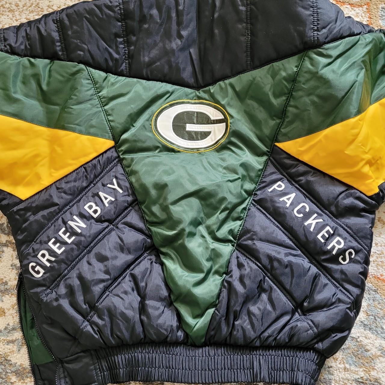 Vintage Green Bay Packers winter jacket! Quarter zip - Depop