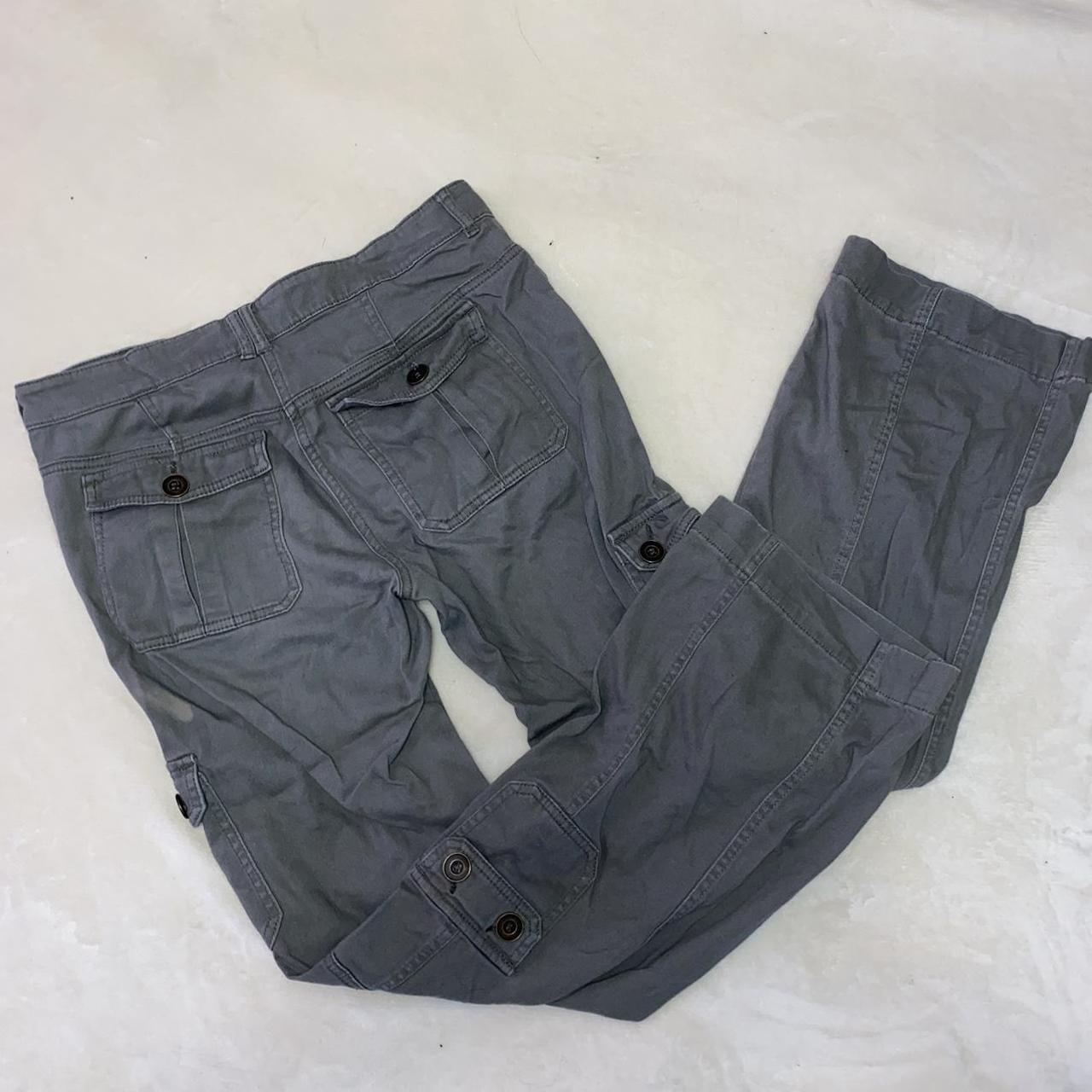 METROSTYLE GREY Y2K CARGO PANTS👖 grey straight leg... Depop