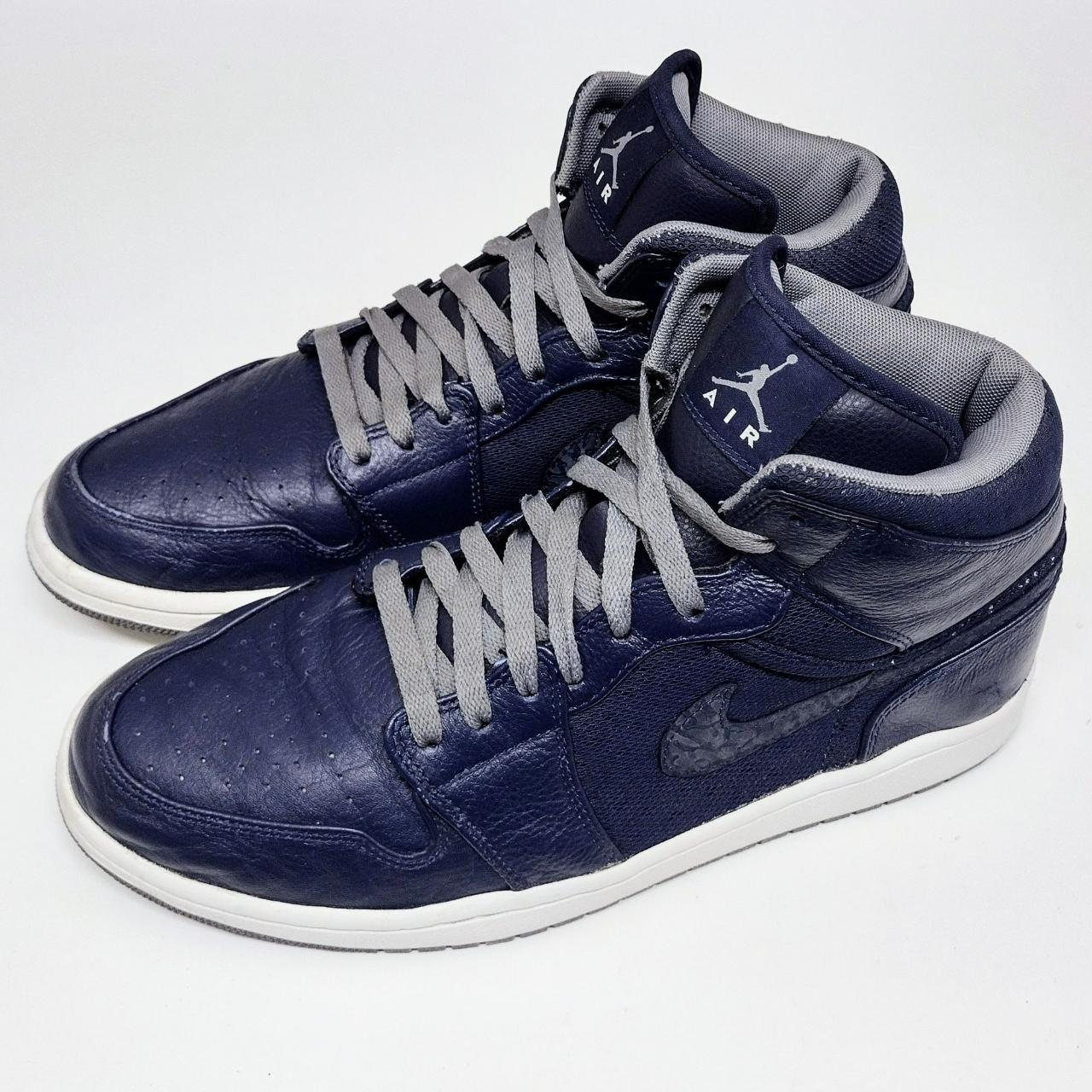 Nike Air Jordan 1 Mid Phat Obsidian Blue Gray Shoes...